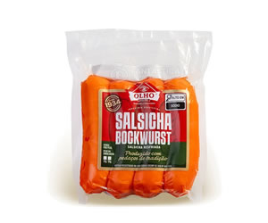 SALSICHA BOCKWURST Olho Embutidos e Defumados